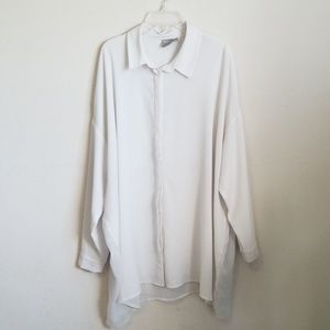 Asos curve button up with sheer back